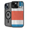 Costa Rican Flag Distressed iPhone 15 Plus Kickstand Case